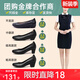 路施南真皮銀行工作鞋女黑色單鞋舒適職業(yè)正裝皮鞋上班鞋軟底工鞋空姐鞋 黑色2.5cm標準版(標配:單里280 38