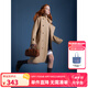 ELLE KIDS童裝 英倫風(fēng)大口袋刺繡長(zhǎng)款風(fēng)衣女大童春秋季立領(lǐng)氣質(zhì)外套 咖色（版型偏大，建議選小1碼） 160 (S)