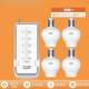 遙控燈座無(wú)線(xiàn)遙控燈頭遙控開(kāi)關(guān)家用電燈座燈口智能控制燈泡照明E 遙控器1個(gè)+燈頭4個(gè)【200米】