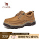 駱駝（CAMEL）新款柔軟磨砂牛皮寬楦止滑大頭經(jīng)典休閑鞋男士 G13A307163   駝色 40