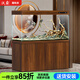 漢霸 超白玻璃魚缸生態(tài)底濾客廳大型家用智能金魚缸水族箱2025新款 柚木色 屏風(fēng)0.8米X36cm寬X146cm高