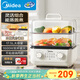 美的（Midea）多功能鍋電蒸鍋家用 多用途一體機 蒸魚包子雜糧 透明視窗304不銹鋼 MZ-ZGE302399