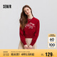 森馬（Semir）毛衣女短款蝴蝶結(jié)少女感2025春季圓領(lǐng)正肩套頭衫顯瘦109125107005