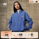 adidas經(jīng)典三條紋運動連帽夾克外套男女秋季阿迪達斯三葉草 深藍   L