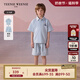 Teenie Weenie Kids小熊童裝25夏季新款男童休閑短袖polo短褲套裝 淺藍(lán)色 140 cm