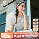 Navigare意大利小帆船女條紋T恤斜扣翻領(lǐng)短袖POLO衫2325525518 白 L 