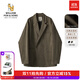 William fox&sons威廉?？怂狗瞒淦そq小西服男輕商務(wù)復古寬松易打理便西休閑西裝男 咖色(雙排扣） L /50