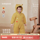 babylove嬰兒連體衣冬季加厚夾棉寶寶連帽哈衣保暖外出服造型棉服 藤黃 73cm
