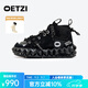 OETZI高幫機(jī)能風(fēng)潮鞋情侶款 厚底果凍鞋大頭小丑鞋 商場同款 黑色T23340137 41