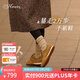 73Hours明星同款女鞋小餅干25春夏新款軟底休閑運動鞋德訓(xùn)鞋阿甘鞋 棕色 38