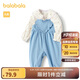 巴拉巴拉兒童衣服女童春秋套裝時尚洋氣背帶褲兩件套