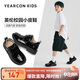 意爾康童鞋開(kāi)學(xué)必備秋季男童皮鞋布洛克雕花亮面紳士演出鞋兒童鞋黑色36