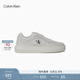 Calvin KleinJeans25男士復古ck皮革拼接印花厚底休閑鞋運動(dòng)板鞋禮物YM01327 0K4-月光白 40