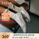 他她（TATA）淺口平底單鞋女鞋法式芭蕾鞋晚晚鞋秋季新款CCB01CQ4 銀色 38