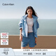 Calvin KleinJeans夏季女士經典ck復古潮流毛邊高腰寬松牛仔短褲J224362 1AA-牛仔淺藍 25
