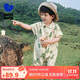 迷你巴拉男童寶寶連體衣夏季萌趣時(shí)尚酷帥工裝風(fēng)爬服