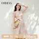OBEG歐碧倩莫奈花園連衣裙夏日暈染多巴胺穿搭50482546 暈染粉 XL /175/42