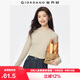 佐丹奴長袖t恤女純色基礎(chǔ)款打底衫純棉奢滑半高領(lǐng)上衣女05322803