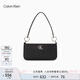 Calvin Klein【七夕禮物】腋下包通勤包包金屬字母拉鏈CK女包單肩法棍包DH3237 001-太空黑 OS