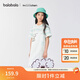 巴拉巴拉【miiiiichan IP】女童裙子兒童背帶裙2025夏牛仔假兩件 白色調(diào)00311 160