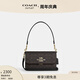 蔻馳（COACH）奧萊女士夏季女包經(jīng)典標志老花BRYNN單肩斜挎包麻將包 IM/胡桃木色/黑色