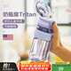 cica吸管杯成人孕婦水杯女塑料帶刻度兒童直飲壺學(xué)生杯子躺著喝水夏季 紫500ml-吸管款-產(chǎn)婦孕婦推薦
