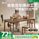 續(xù)寫家具實(shí)木餐桌北歐黑胡桃木客廳長方形家用餐桌椅簡約日式大板飯桌 敘時(shí)餐桌1.4m
