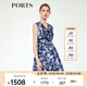 PORTS寶姿春夏新品女裝連衣裙ALM8D048MPP090 丈青印花 M (6)