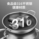 雙立人德國高端炒鍋蜂窩316不銹鋼平底煎鍋炒菜鍋不粘鍋燃?xì)怆姶艩t通用 316蜂窩雙耳+組合蓋 40cm 316雙面屏炒鍋