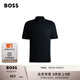BOSS博斯【禮物】【100%棉】男士2025夏款徽標印花棉質(zhì) Polo 衫 404-深藍色 XL