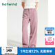 熱風(fēng)（Hotwind）牛仔褲女夏季新款女士舒適直筒休閑顯瘦寬松長褲子 14粉紅 26
