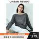 UR2025秋季新款女裝休閑高街感字母寬松長(zhǎng)袖T恤UWJ450114 中灰 M