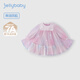 JELLYBABY[7A抗菌]女童公主裙8歲寶寶洋氣A字裙小童紗裙春季兒童連衣裙春春 幻彩粉 110 CM