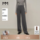 麥檬MM商場同款運動直筒闊腿寬松休閑神褲高個子5F8253521 深灰 M （105-115斤 ）褲長：104cm