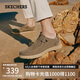 斯凱奇（Skechers）七夕禮物男鞋夏季一腳蹬帆布鞋商務(wù)通勤休閑軟底板鞋66387