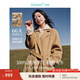 茵曼（INMAN）100%綿羊毛雙面呢外套2024冬女裝新款雙排扣洋氣長(zhǎng)款大衣上衣 駝色 M