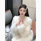 勤記水貂絨外套女短款狐貍毛皮草短款外套女冬新款時(shí)尚修身年輕水毛絨 米白色托卡短款外套 均碼 S碼建議80-95斤