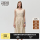 Teenie Weenie小熊女裝簡約&芝麻街聯(lián)名女裝戶外風(fēng)無袖白色連衣裙長款 乳白色 S
