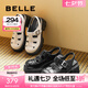 百麗（Belle）透氣羅馬豬籠涼鞋女商場款戶外厚底涼鞋B6N1DBL4 黑色 37 (235mm)