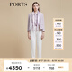 PORTS寶姿商場同款春季新品女裝針織粗針長袖短夾克LD8J025PFO017 奶白色混色 XS (2)