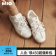 MIO米奧2025春季芭蕾風休閑板鞋珍珠裝飾優(yōu)雅運動鞋設計舒適女鞋單鞋 金色 37