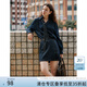 范思藍恩新復(fù)古回潮牛仔襯衫加半身裙套裝女秋裝2024新款長袖襯衣短裙套裝 半裙 L
