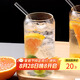拜杰玻璃杯杯子冷飲可樂(lè)果汁杯樂(lè)扣杯高硼硅玻璃水杯500ML可樂(lè)杯+吸管