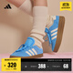 adidas「T頭鞋」VL COURT BOLD厚底增高休閑板鞋德訓鞋女阿迪達斯   藍色/漢玉白   38