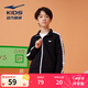 鴻星爾克男童裝秋冬新品開(kāi)衫外套簡(jiǎn)約百搭舒適衛衣中大童運動(dòng)外套男女款 正黑 150