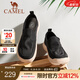 駱駝（CAMEL）男鞋新款懶人套腳鞋輕盈厚底潮流休閑一腳蹬男士布鞋 G13S391065黑色 41