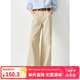 ELLE KIDS25年春裝新款女童老錢風(fēng)簡(jiǎn)約全棉松緊腰牛仔褲微喇刺繡休閑長(zhǎng)褲