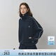 范思藍恩學(xué)院運動(dòng)感衛衣套裝女2025秋裝新款立領(lǐng)短外套百褶半身裙 藏青色衛衣 S