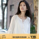 森馬（Semir）長(zhǎng)袖襯衫女流蘇刺繡波西米亞風(fēng)2025秋白色寬松袖襯衣10A525105001