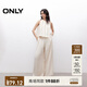 ONLY2025夏季新款時(shí)尚氣質(zhì)輕薄寬松亞麻套裝休閑褲女|125244004 A44銀樺灰色 XS